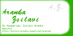 aranka zsilavi business card